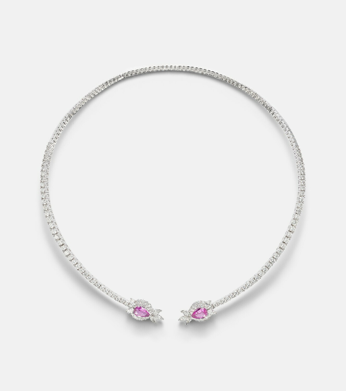 Yeprem Reign Supreme 18kt white gold choker with sapphire and diamonds