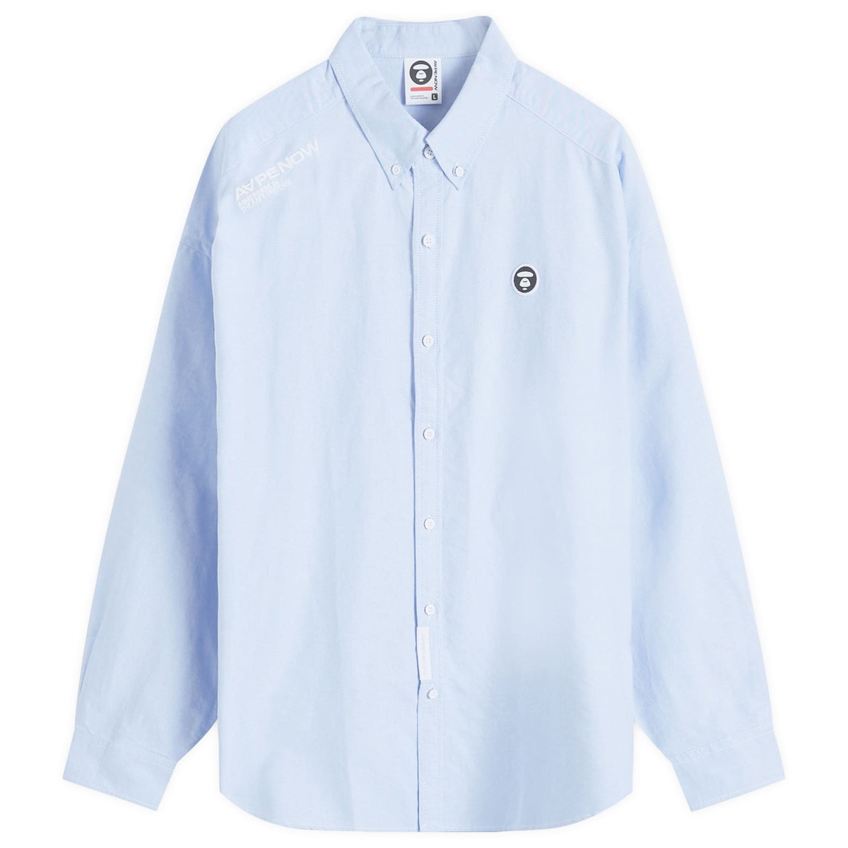 Men's AAPE Oxford Button Down Shirt in Blue AAPE by A