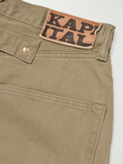 KAPITAL - Okagilly Straight-Leg Appliquéd Cotton Trousers - Neutrals