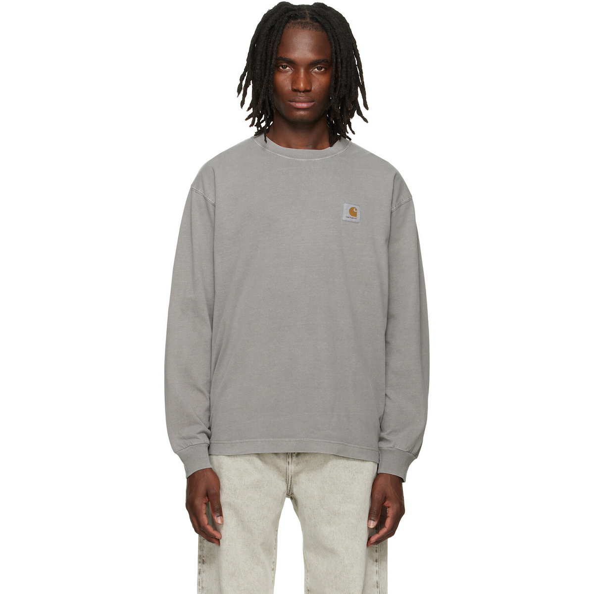 Carhartt Work In Progress Gray Long Sleeve Nelson T-shirt