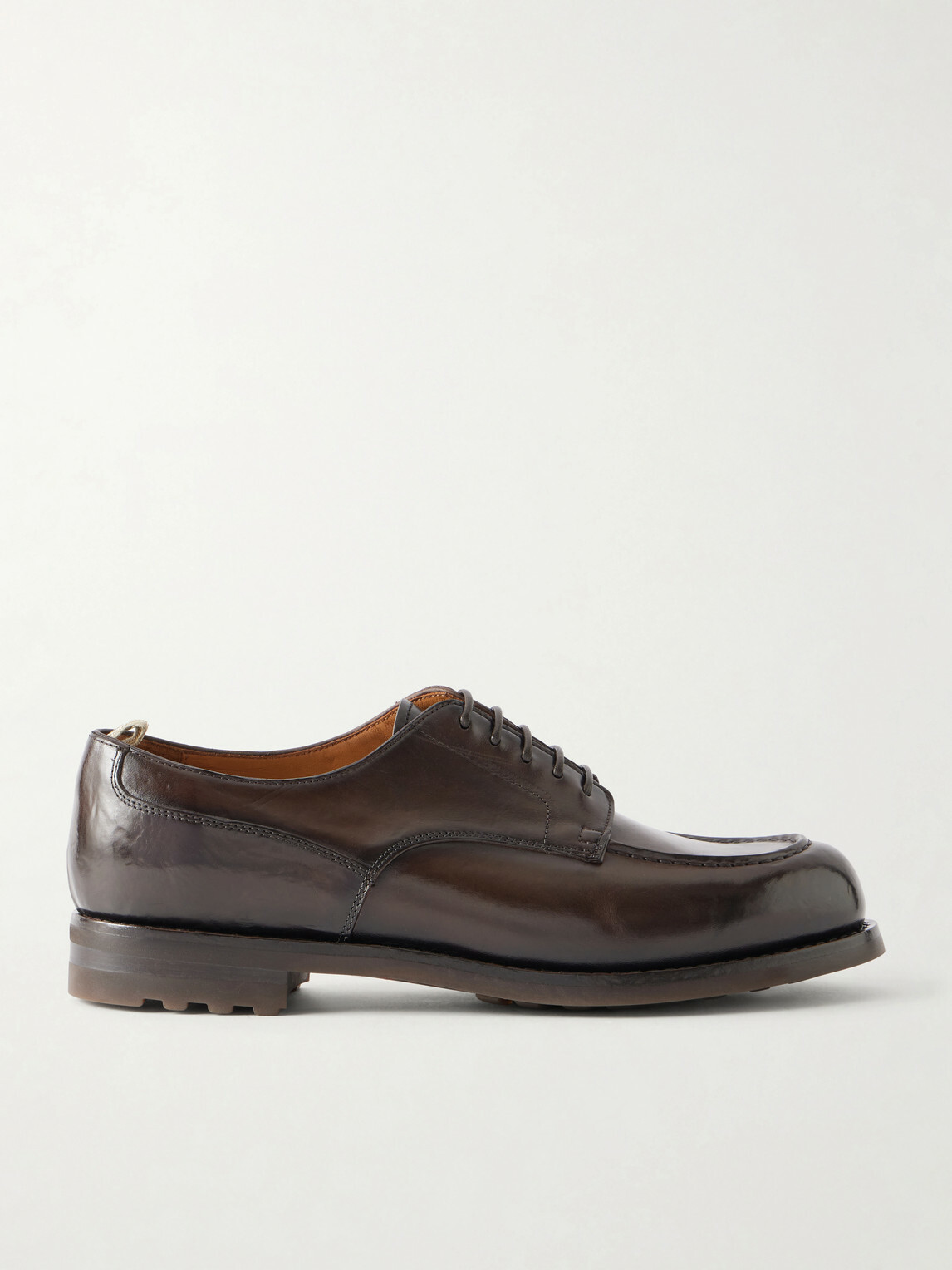 Officine Creative - Balata Flexi 001 Textured Leather Derby Shoes - Brown
