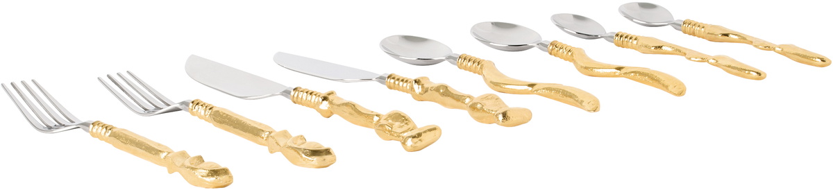 Alighieri Gold & Silver 'The Totemic Devotion' Cutlery Set, 8 pcs