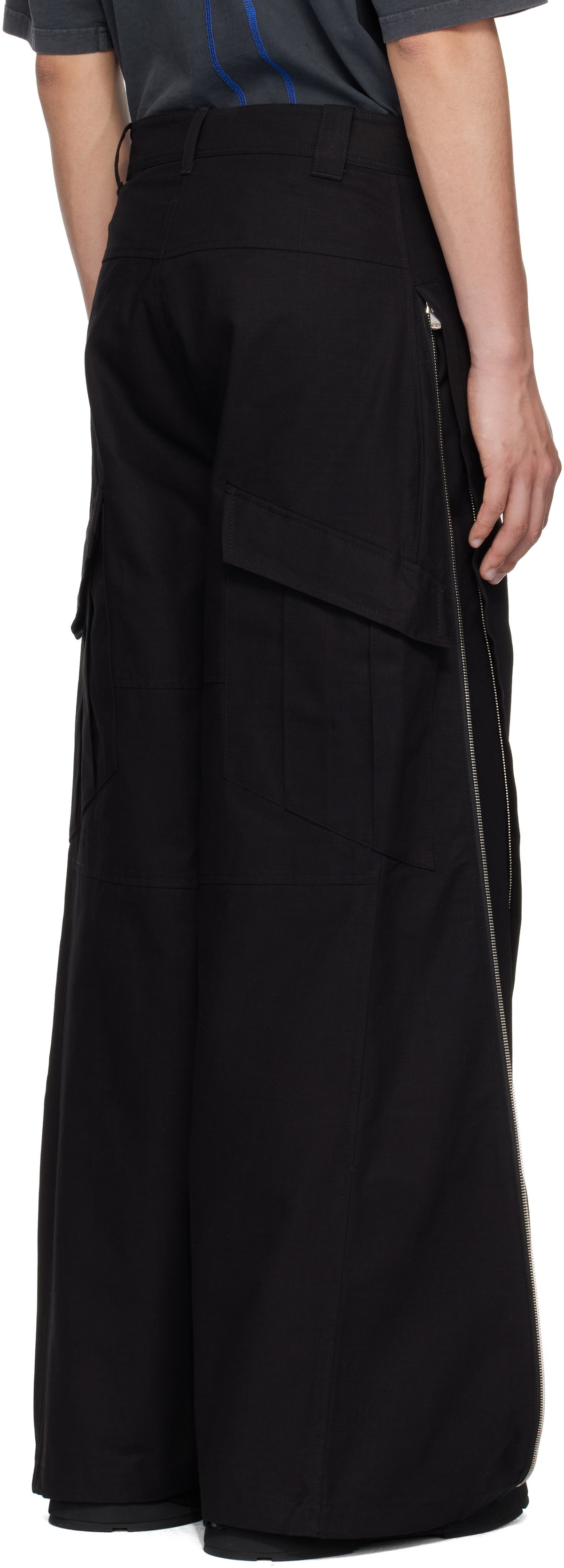 パンツ fffpostalservice 3way zip pants black 3-Way Zip Trouser in Black/Black – SVRN