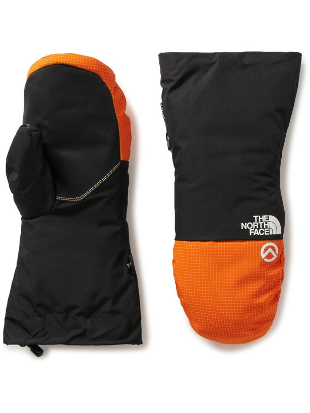 Photo: The North Face - Summit Lupghar Leather-Trimmed FUTURELIGHT Down Mittens - Orange