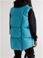 TAKAHIROMIYASHITA TheSoloist. - Oversized Padded Quilted Nylon and Cotton-Blend Faille Gilet - Blue