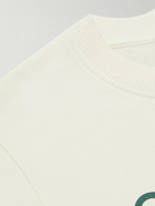 Casablanca - Tennis Club Icon Printed Cotton-Jersey Sweatshirt - Neutrals