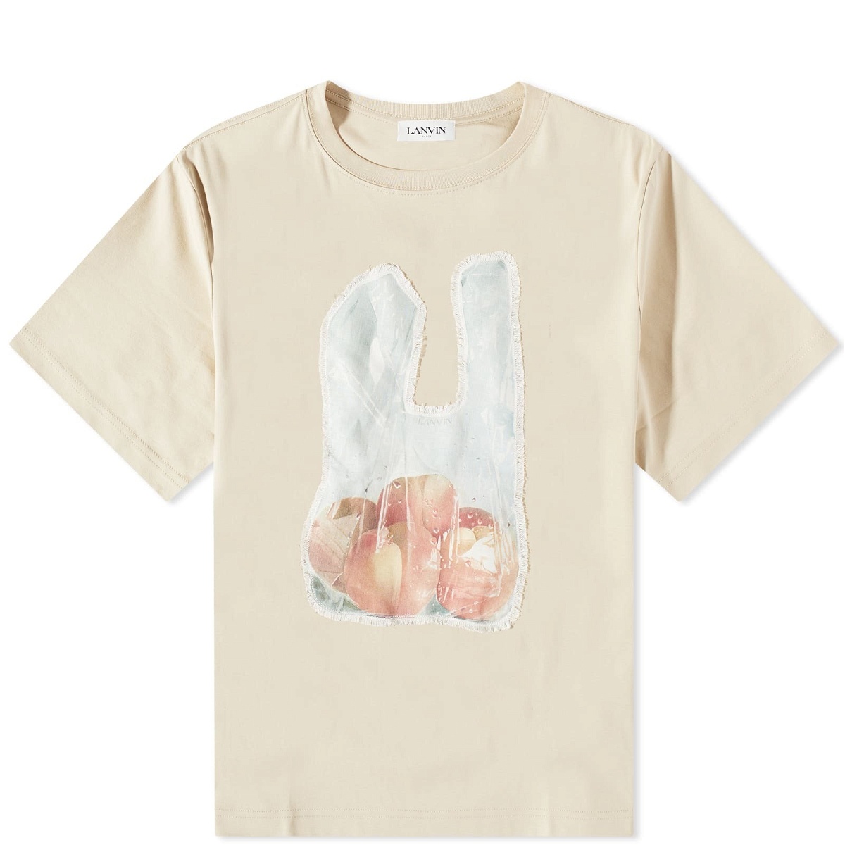 Lanvin Men's Scented Boxy T-Shirt in Sand Lanvin
