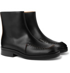 JW Anderson - Whipstitched Leather Chelsea Boots - Black