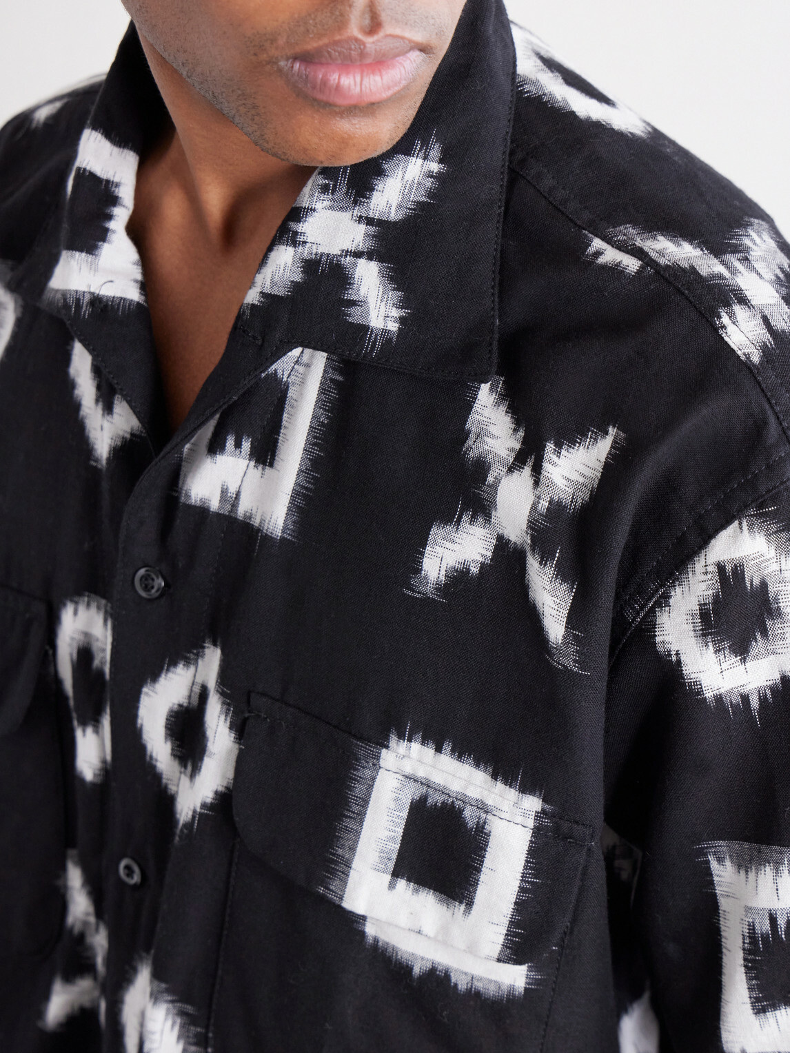 Monitaly - Milano Cotton-Jacquard Shirt - Black