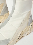 Raf Simons - Cylon 22 Quilted Nylon, Leather and Suede Boots - White
