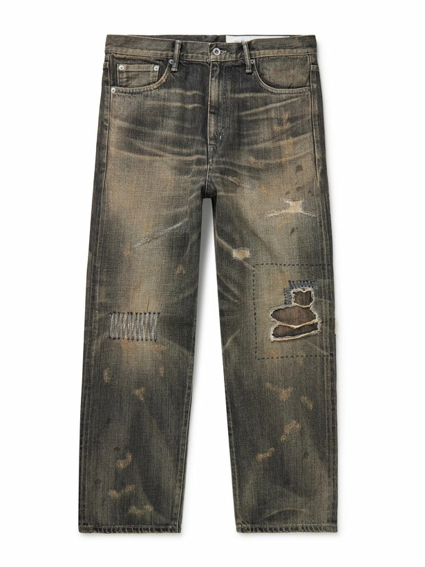 Photo: Neighborhood - Savage Straight-Leg Distressed Jeans - Black