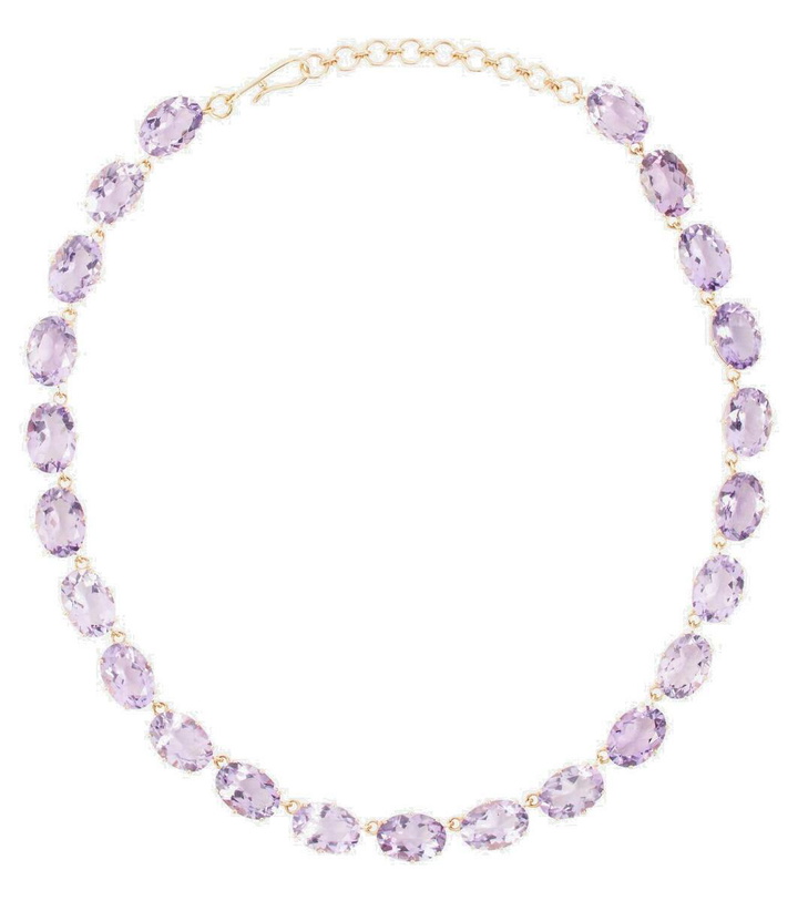 Photo: Ileana Makri 18kt and 14kt gold necklace with amethysts