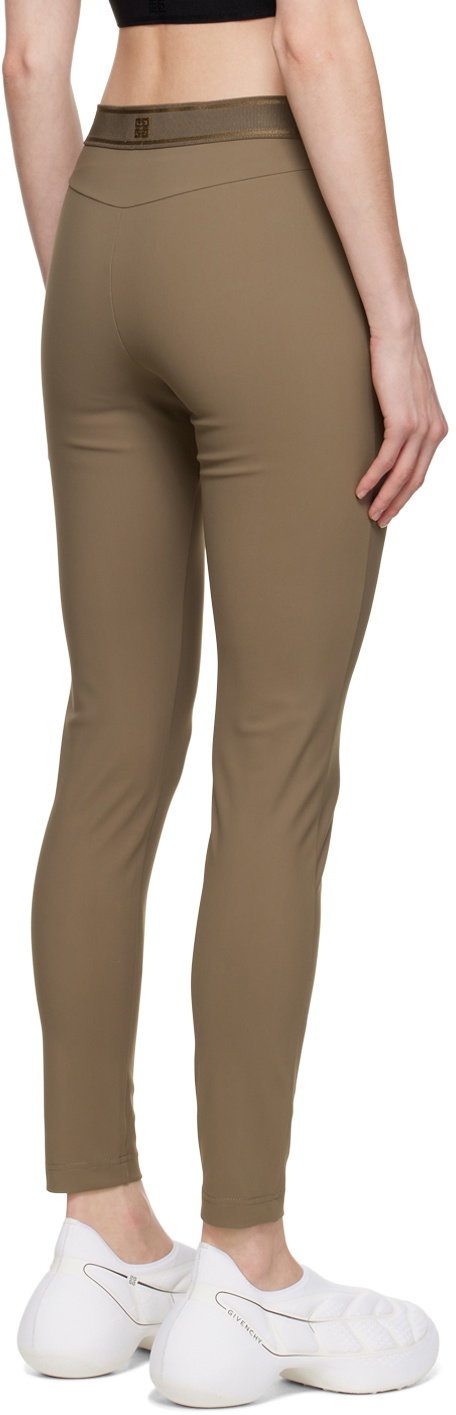 Givenchy Taupe Embroidered Leggings