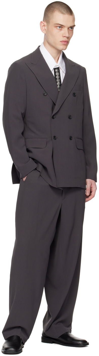 RAINMAKER KYOTO Gray Double-Breasted Blazer