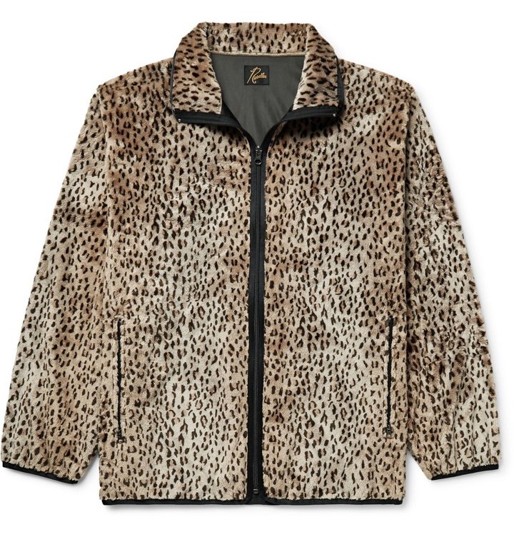 Photo: Needles - Grosgrain-Trimmed Leopard-Print Faux Fur Jacket - Animal print