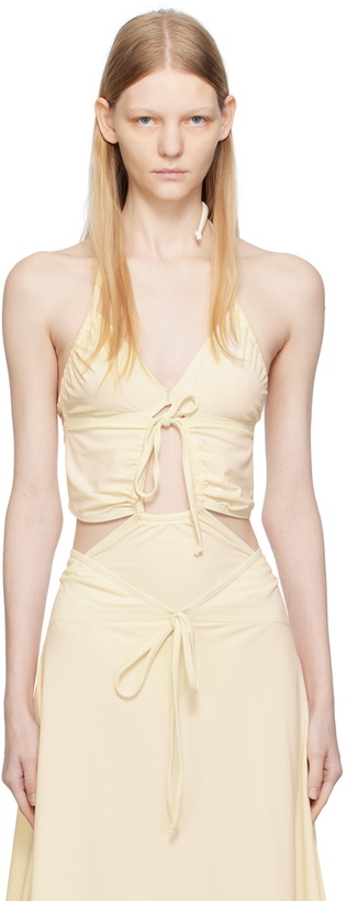 Photo: Emily Watson Off-White Flourished One-Piece Swimsuit
