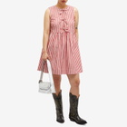 GANNI Women's Mini Bow Tie Dress in Barbados Cherry