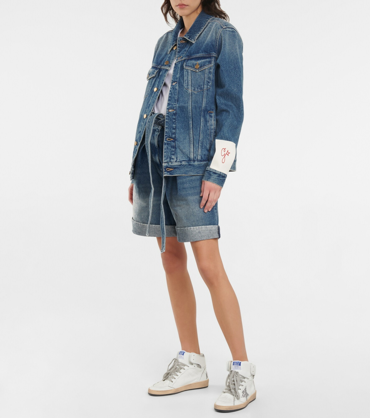Golden Goose - High-rise denim shorts