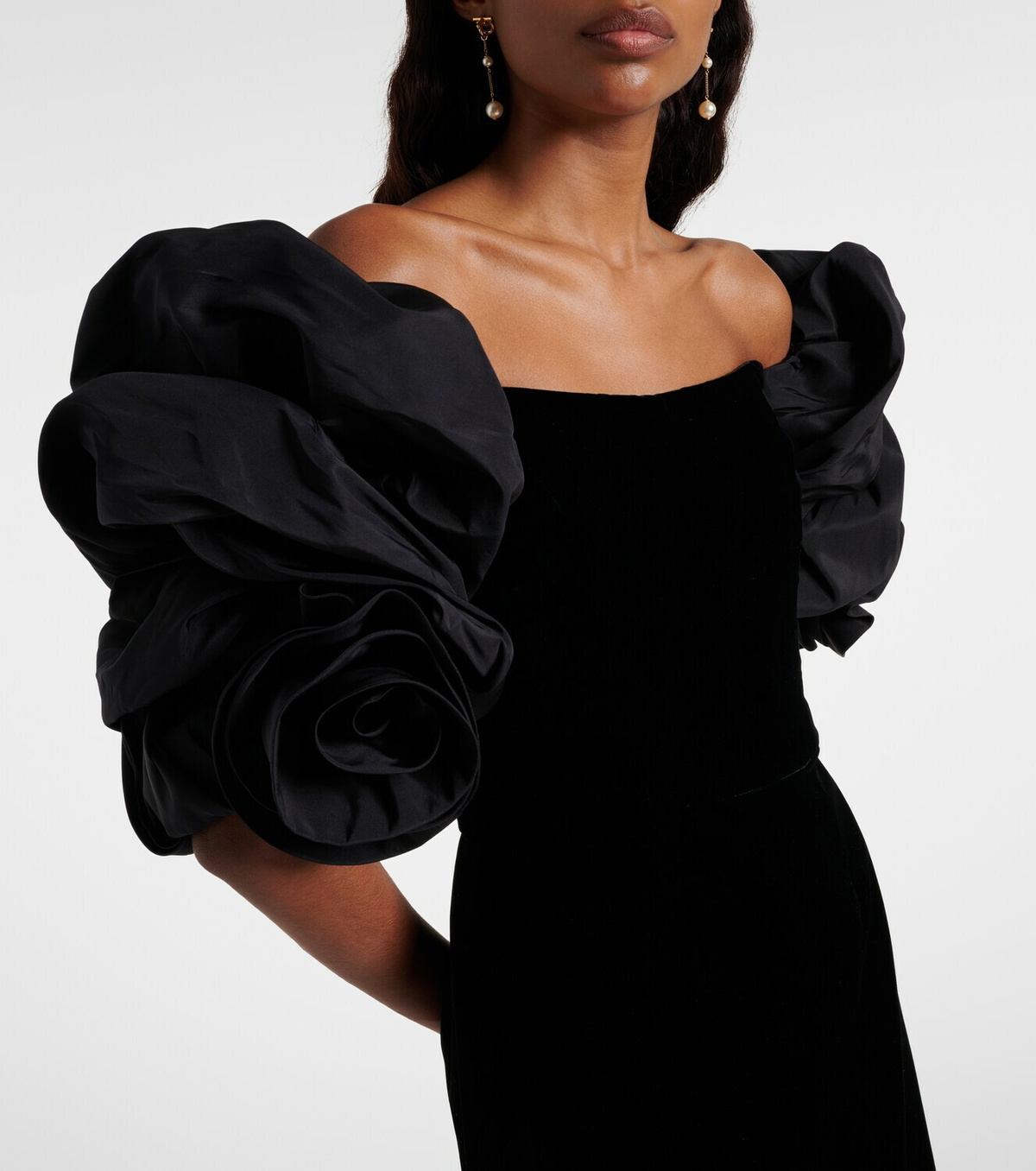 Carolina Herrera Off-shoulder velvet minidress