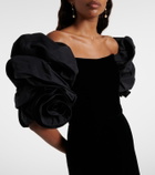 Carolina Herrera Off-shoulder velvet minidress