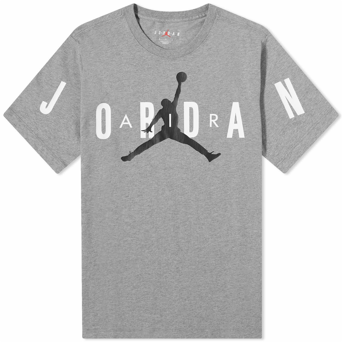 Air Jordan Men's Air Stretch T-Shirt in Carbon Heather/White/Black Nike ...