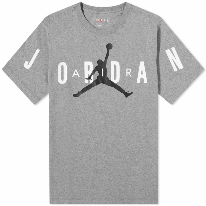 Photo: Air Jordan Men's Air Stretch T-Shirt in Carbon Heather/White/Black