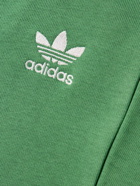adidas Originals - Essentials Straight-Leg Logo-Embroidered Cotton-Blend Jersey Shorts - Green