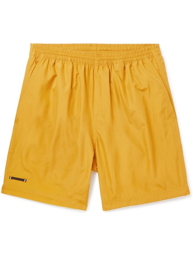 Photo: True Tribe - Neat Steve Mid-Length Printed ECONYL Jacquard Swim Shorts - Yellow