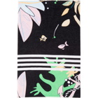 Thom Browne Black Tropical 4-Bar Beach Towel