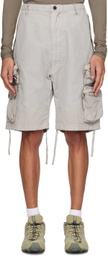 NEMEN® Gray Multipocket Parachute Shorts