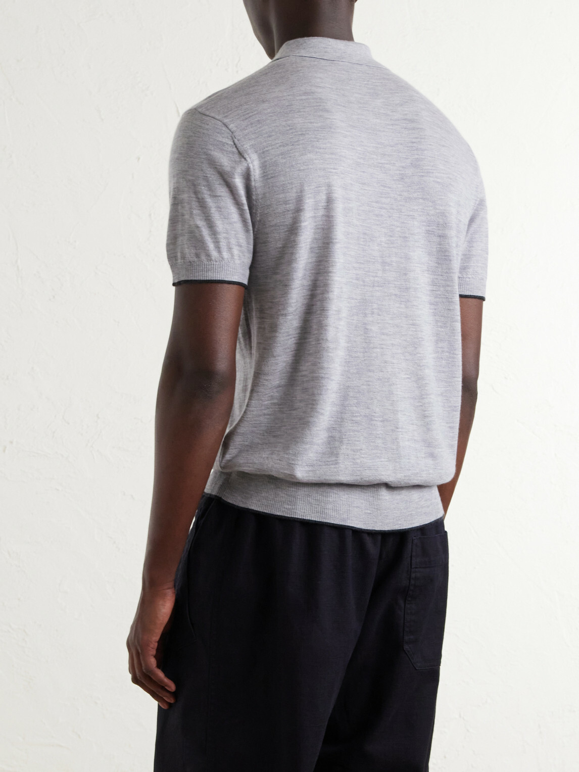 James Perse - Cashmere Polo Shirt - Gray