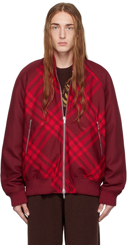 Photo: Burberry Red Reversible Bomber Jacket