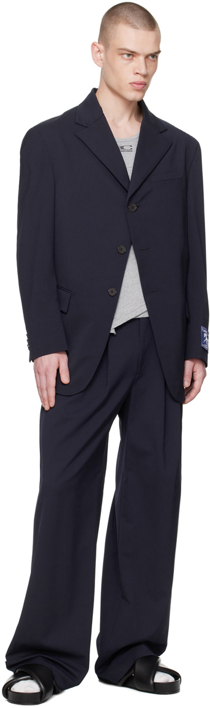 Commission Navy Pleated Trousers