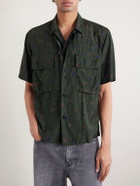 Sacai - Layered Floral-Print Woven Shirt - Green