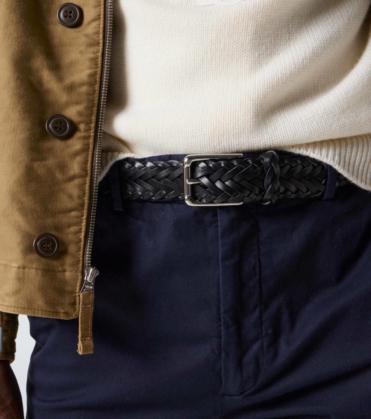Ralph Lauren Purple Label Woven leather belt