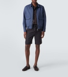 Brioni Linen and cotton blouson jacket