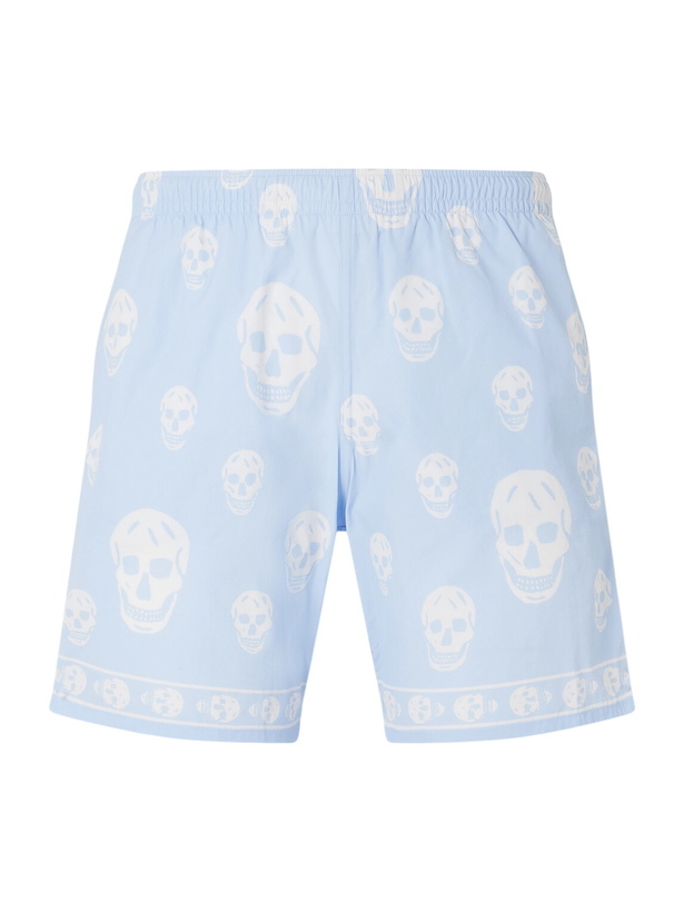 Photo: McQueen - Straight-Leg Printed Shell Shorts - Blue
