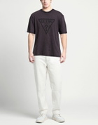 Guess Mens T-shirt Dark in Purple