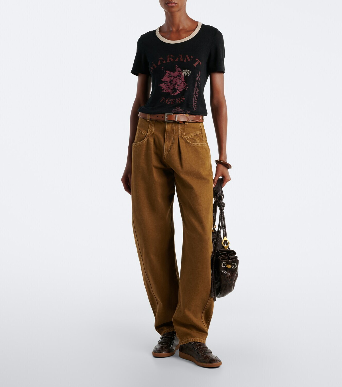 Isabel Marant Beth snake-effect leather sneakers