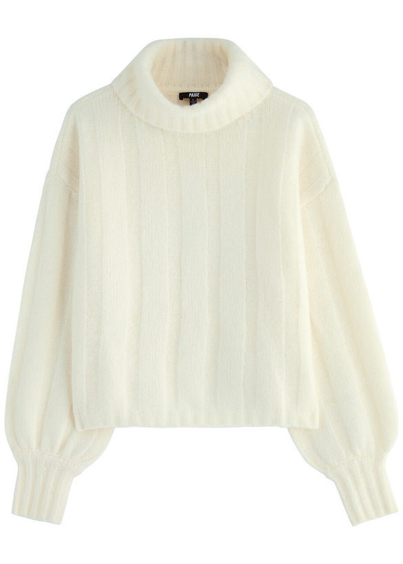 Photo: Paige Roselia Ribbed Wool-blend Jumper Ivory