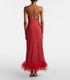 Oséree Lumière Plumage maxi dress