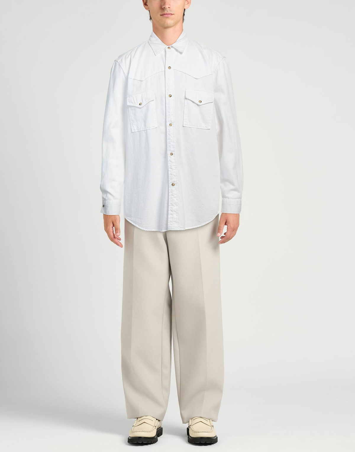 Closed Mens Denim shirt in White