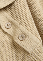 Raith Sorelle Ribbed Knit Polo Shirt Sand
