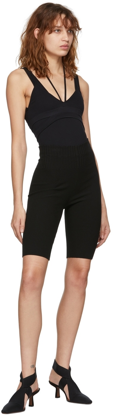 ANDREADĀMO Black Knit Shorts