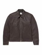 Kingsman - Padded Full-Grain Leather Jacket - Brown