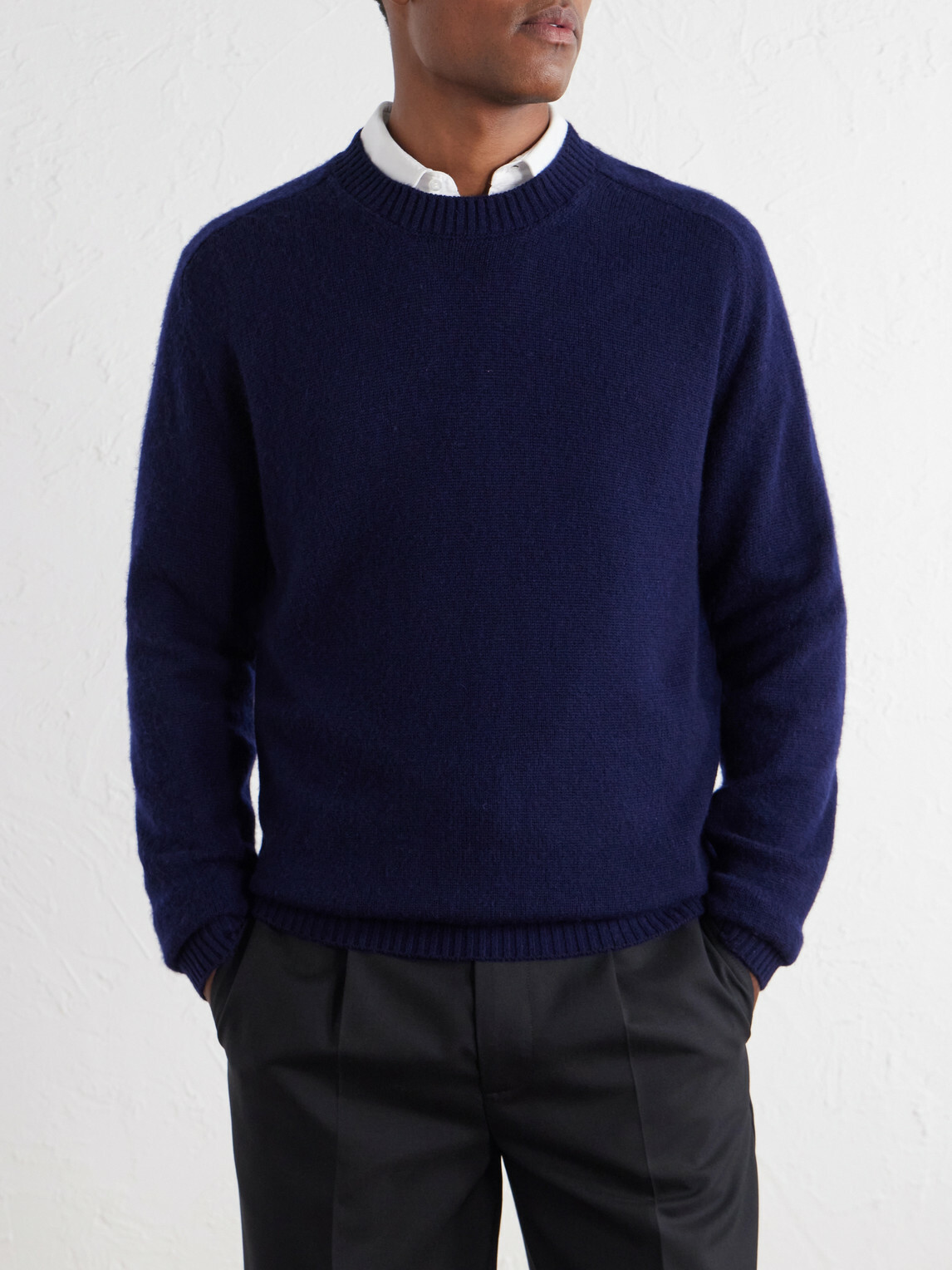 Boglioli - Wool and Cashmere-Blend Sweater - Blue