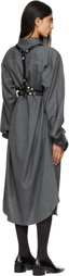 Junya Watanabe Gray Harness Wool Midi Dress
