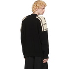 Jil Sander Black Wool Crochet Overlay Sweater