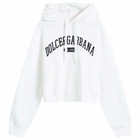 Dolce & Gabbana Women's Logo Hoodie in Bianco Ottico