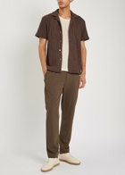 Raith Marcos Waffle-knit Cotton-blend Shirt Brown